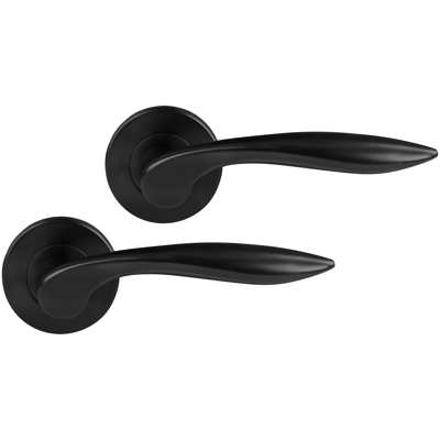 Differnz | Groningen deurkruk | rond rozet | zwart Differnz | Groningen deurkruk | rond rozet | zwart