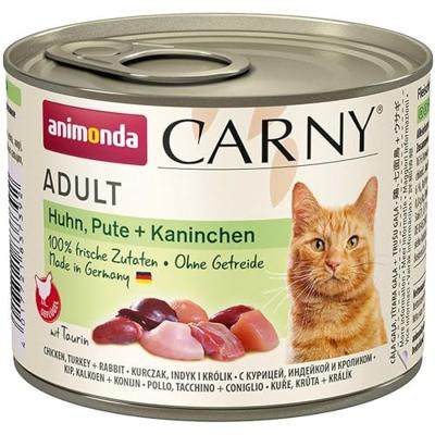 ANIMONDA Carny Adult Chicken, turkey, rabbit - nat kattenvoer - 200g