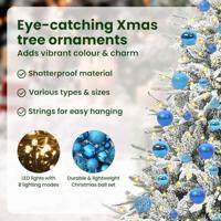 VidaXL Artificial pre-lit kerstboom met ballenset groen 180 cm - thumbnail