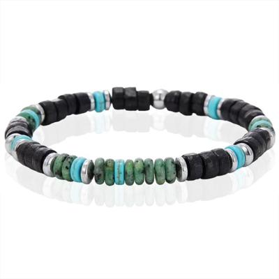 Memphis Kralenarmband Turquoise Groen Zwart Memphis Kralenarmband Turquoise Groen Zwart