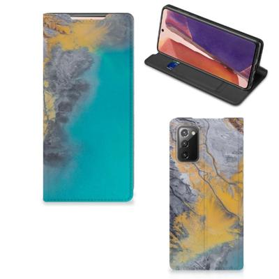 Samsung Galaxy Note20 | Standcase | Marble Blue Gold