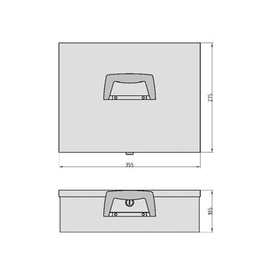 Basi 2100-0900 Geldcassette (b x h x d) 355 x 105 x 275 mm Grijs