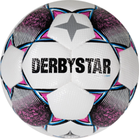Derbystar Classic Energy TT II Voetbal 4 x 3 Vlakken Maat 5 Wit Roze Geel - thumbnail