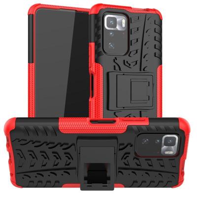 Voor Xiaomi POCO X3 GT BAND TEXTEREN DOCKOPE TPU + PC-beschermhoes met houder