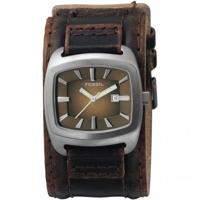 Horlogeband Fossil JR9156 Onderliggend Leder Bruin 22mm - thumbnail
