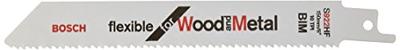 Bosch 2608656320 Reciprozaagblad S 922 HF, Flexible for Wood and Metal, verpakking van 100 stuks, 150 mm 1 stuk(s) Bosch 2608656320 Reciprozaagblad S 922 HF, Flexible for Wood and Metal, verpakking van 100 stuks, 150 mm 1 stuk(s)