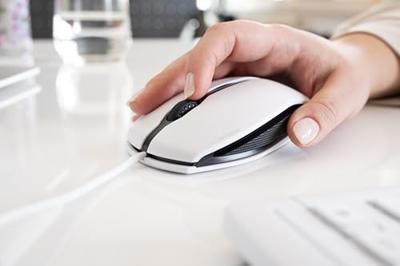 CHERRY Gentix Corded Muis USB Optisch Wit 3 Toetsen 1000 dpi
