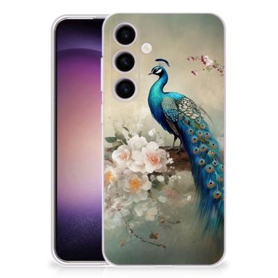 TPU Hoesje voor Samsung Galaxy S24 Vintage Pauwen