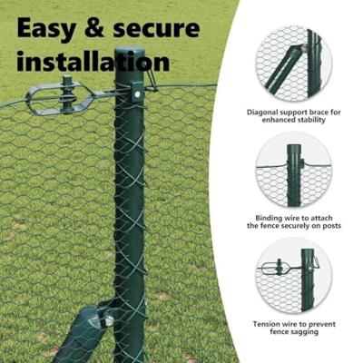 VidaXL Afrasteringspaal groen 25 x 1 m (13 mm gaas) staal