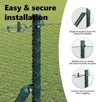 VidaXL Afrasteringspaal groen 25 x 1 m (13 mm gaas) staal - thumbnail