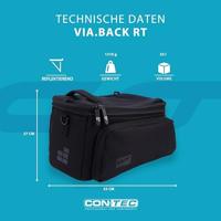 CONTEC bagagedragertas "via.back rt" ct pannier bag via.back rt black - thumbnail