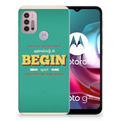 Motorola Moto G30 | G10 | Siliconen hoesje | met naam Quote Begin