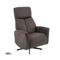LABEL51 Fauteuil Helsinki - Antraciet - Micro Suede - Manueel Verstelbaar - thumbnail