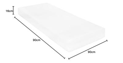 Matras 7 Zone 16 cm PU-schuim H2 H3 90x200 cm Matras 7 Zone 16 cm PU-schuim H2 H3 90x200 cm