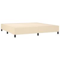 Boxspring met matras stof crèmekleurig 200x200 cm - thumbnail