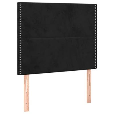 vidaXL Boxspring met matras en LED fluweel zwart 100x200 cm
