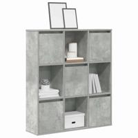Boekenkast 89x24x101,5 cm bewerkt hout betongrijs - thumbnail