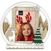Haes Deco Fotolijst Kerst met Kerstboom voor Foto 10 x 15 - Kerstdecoratie voor Binnen van Hout - Formaat 22,5 x 21 cm - Xmas - thumbnail