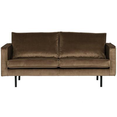WOOOD Bank 2,5-zits 'Rodeo' Velvet, kleur Taupe