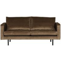 WOOOD Bank 2,5-zits 'Rodeo' Velvet, kleur Taupe - thumbnail
