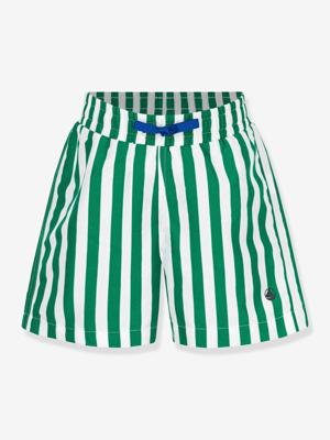 Gestreepte kinderzwembroek PETIT BATEAU groen, gestreept