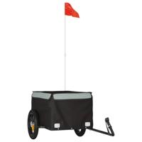 Fietstrailer 30 kg ijzer zwart en grijs - thumbnail