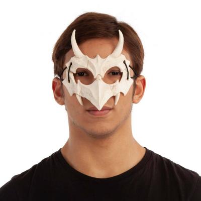 Halfmasker My Other Me Bot Één maat Draak Wit