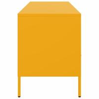 Tv-meubel 100,5x39x50,5 cm koudgewalst staal mosterdgeel - thumbnail