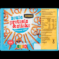 Jumbo Zoute Pretzels & Sticks 250 g - thumbnail