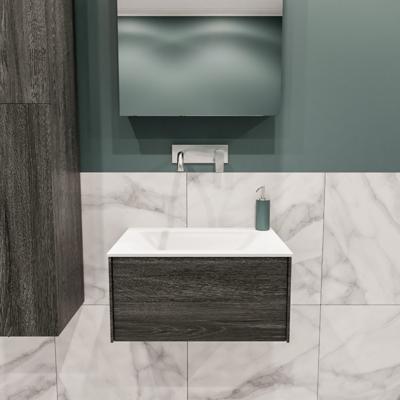 Lush onderkast 60cm in kleur ANTRACITE met 1 lade Push tot open geschikt voor gecentreerde wastafel. Compleet met solid surface wastafel cloud M35111met 0 kraangat(en) Lush onderkast 60cm in kleur ANTRACITE met 1 lade Push tot open geschikt voor gecentreerde wastafel. Compleet met solid surface wastafel cloud M35111met 0 kraangat(en)