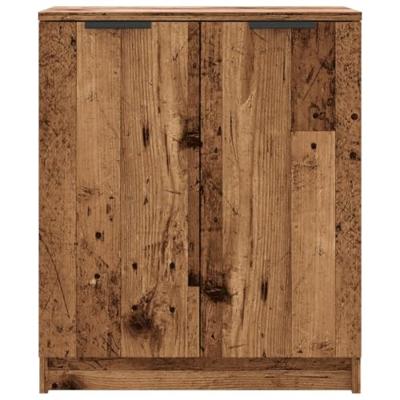 Schoenenkast 59x35x70 cm bewerkt hout oud houtkleurig