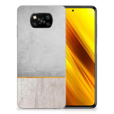 Xiaomi Poco X3 | Poco X3 Pro | Bumper Hoesje | Wood Concrete
