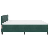 Boxspringbed met Matras Donkergroen 200 x 200 cm Stof - thumbnail