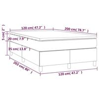 Boxspring met matras fluweel roze 120x200 cm - thumbnail