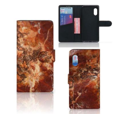 Samsung Xcover Pro | Bookcase | Marmer Bruin