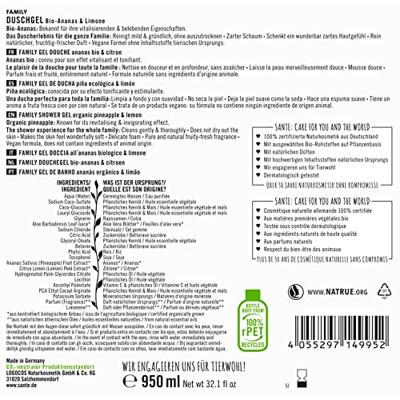 Sante Family showergel pineapple & lime 950 Milliliter