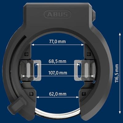 Abus frame ringslot 6950m r xplus. security level 9. met grote wiel opening - thumbnail