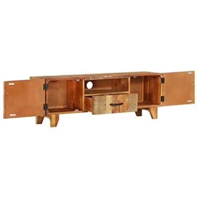 Tv-meubel handgesneden 120x30x40 cm massief gerecycled hout Tv-meubel handgesneden 120x30x40 cm massief gerecycled hout