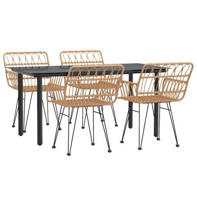 5-delige Tuinset poly rattan