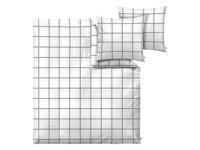 s.Oliver Mako satijnen dekbedovertrek 200 x 200 cm (Wit/grijs) - thumbnail