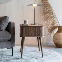 Zuiver Bijzettafel/Nachtkastje 'Barbier' Walnoothout, kleur Bruin - thumbnail