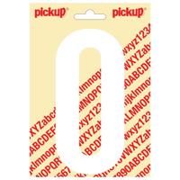 Plakcijfer Nobel Sticker getal 0 wit Pickup - Pickup - thumbnail
