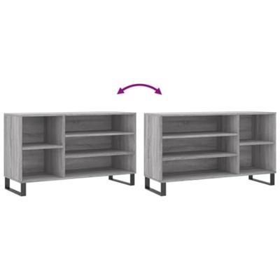 Schoenenkast 102x36x60 cm bewerkt hout sonoma grijs