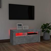 VidaXL Tv-meubel met led-verlichting 90x35x40 cm betongrijs - thumbnail