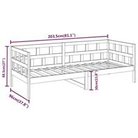 Slaapbank massief grenenhout 90x200 cm - thumbnail