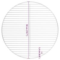 VidaXL Barbecuerooster rond ø50 cm 304 roestvrij staal - thumbnail