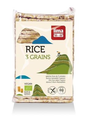 Lima Rijstwafels Dun 3 Granen 130GR