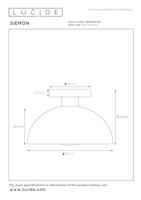 Lucide SIEMON - Plafonnière - Ø 25 cm - 1xE27 - Blauw - thumbnail