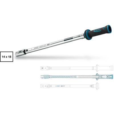 HAZET Momentsleutel 6294-1CT - Draaimomentbereik min-max: 100 - 400 Nm - Nauwkeurigheid: 2% - 14 x 18 mm insteekvierkant hol - Lengte: 718 mm