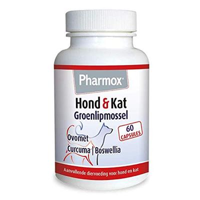 Pharmox HK Groenlipmossel voor hond en kat 2 x 60 tabletten Pharmox HK Groenlipmossel voor hond en kat 2 x 60 tabletten